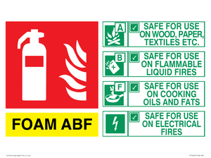ABF Foam Fire Extinguisher Identification Sign